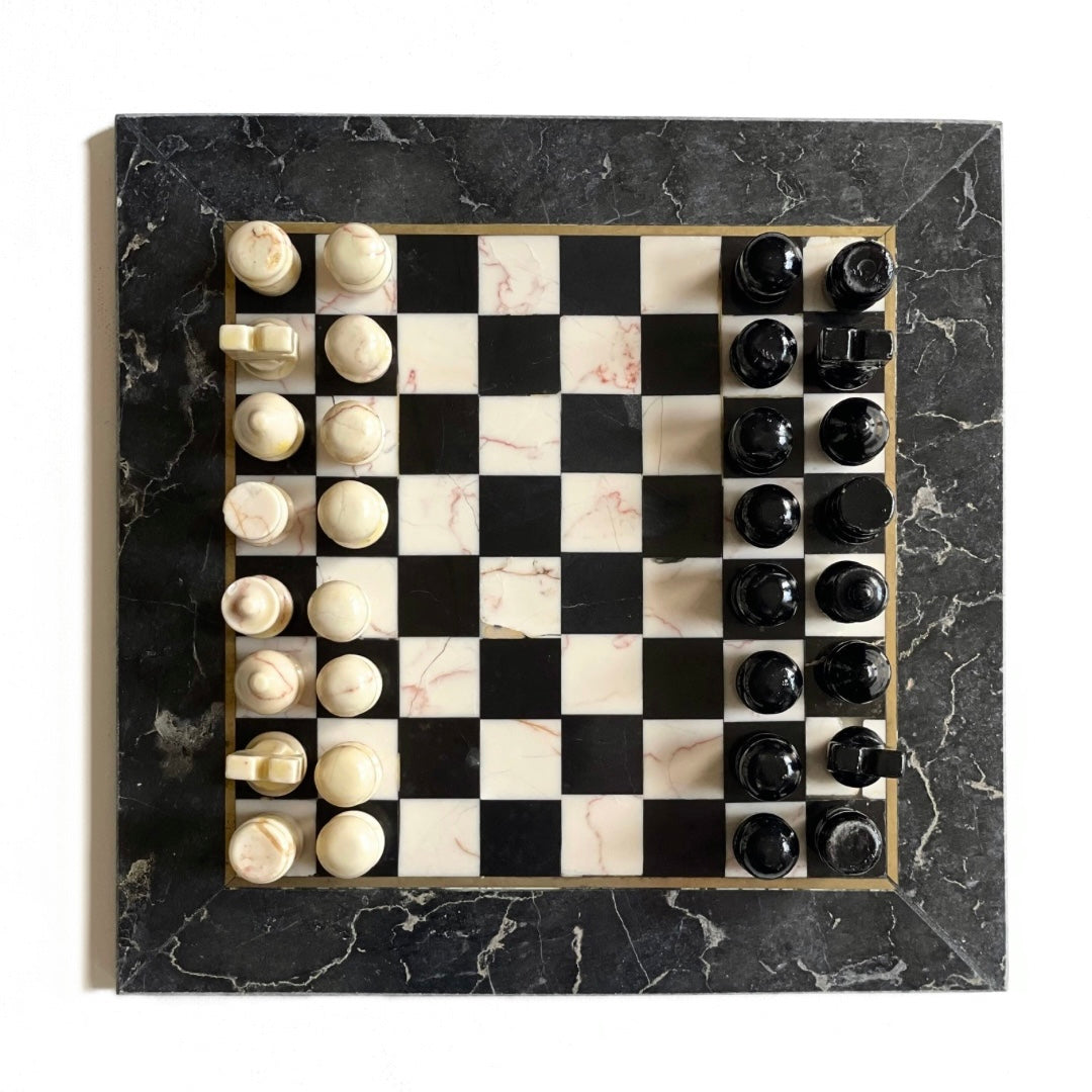 Vintage Marble Chess Set