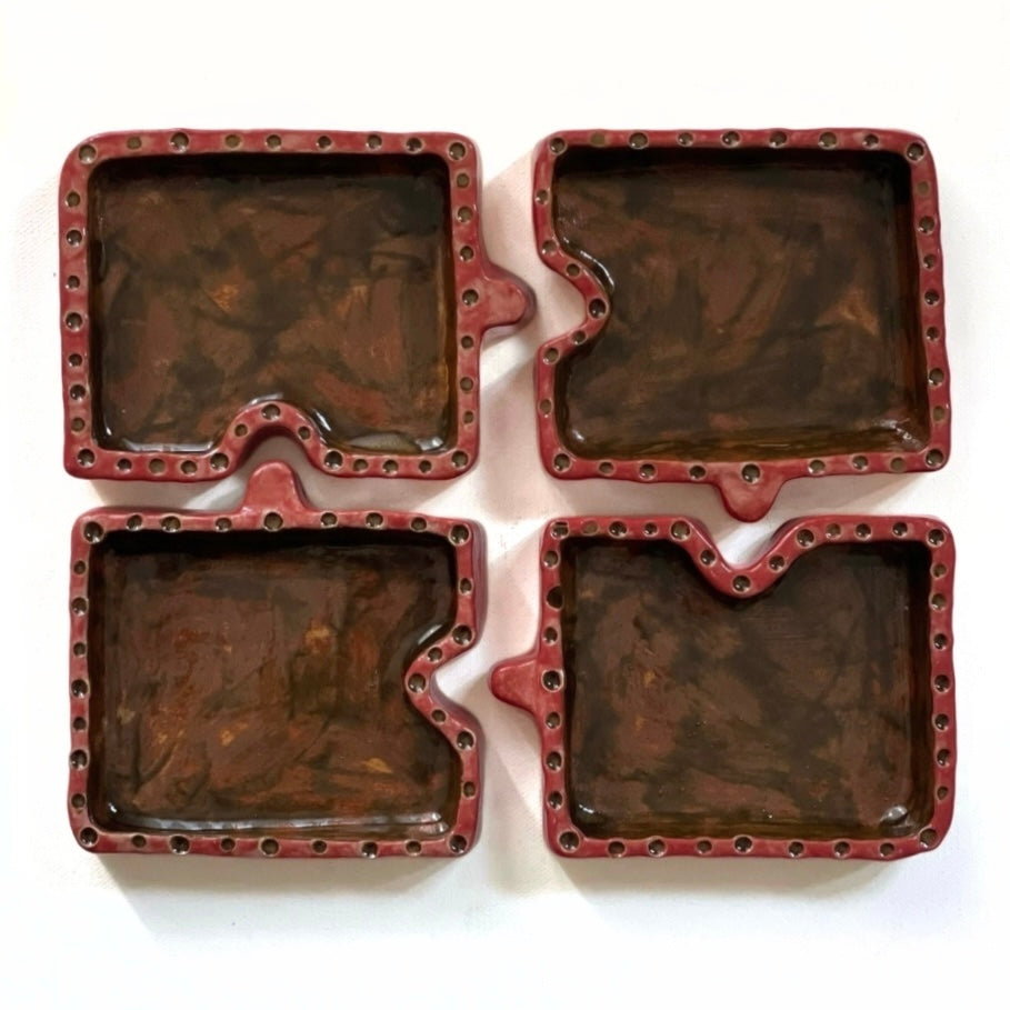 Vintage Interlocking Trinket Trays