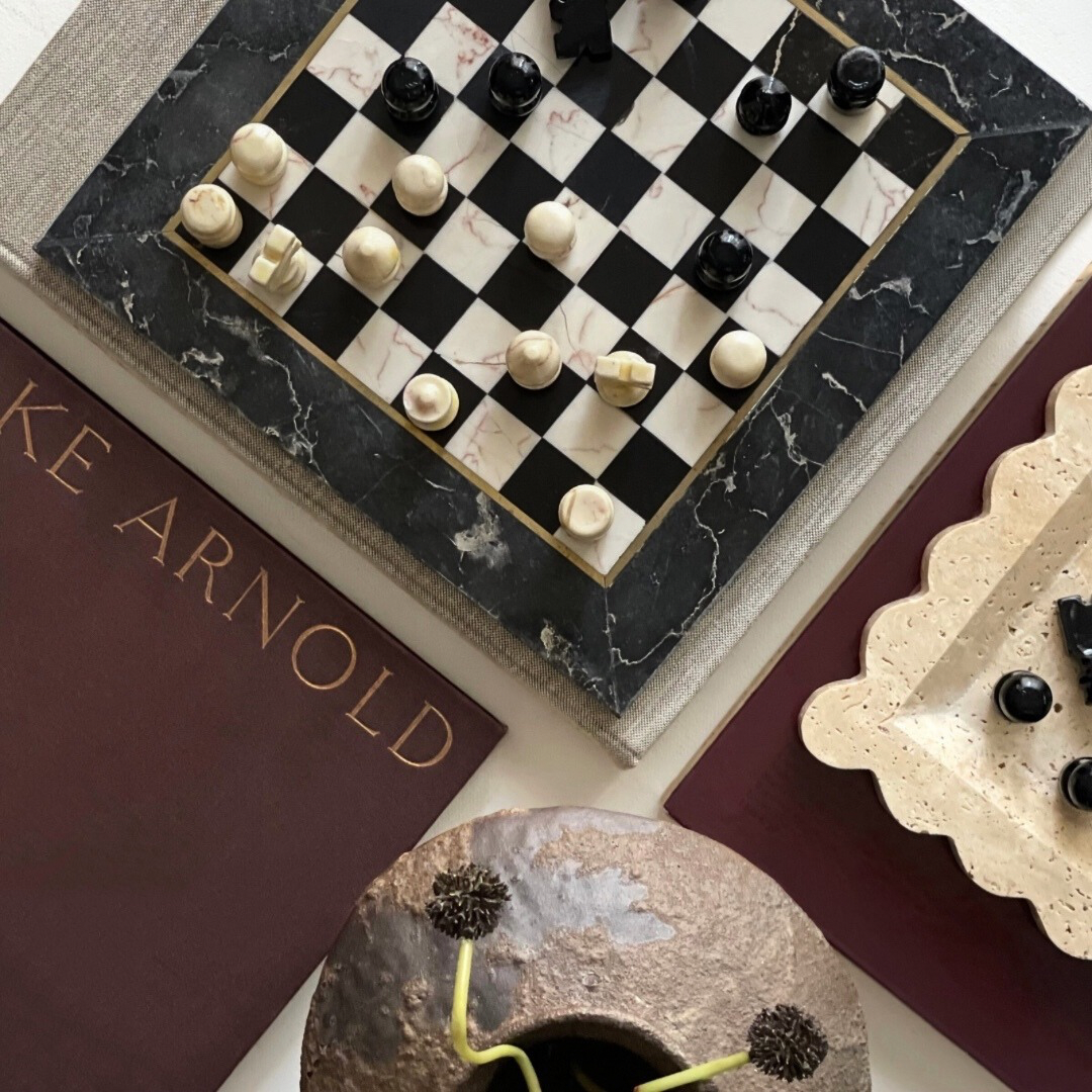 Vintage Marble Chess Set
