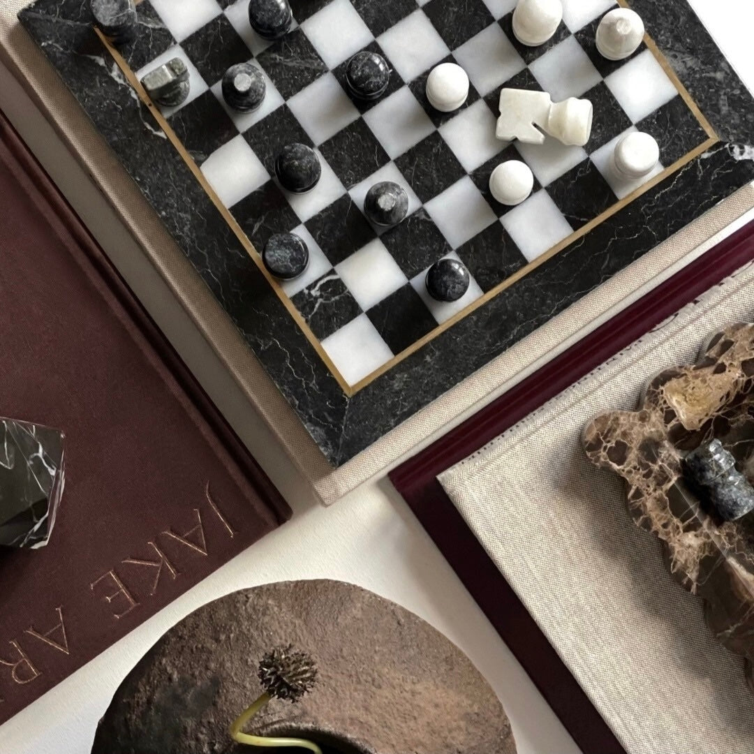 Vintage Marble Chess Set