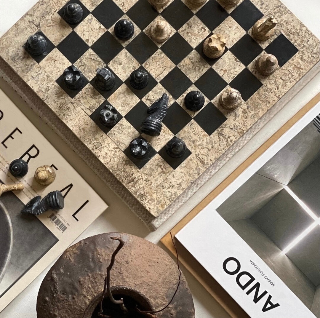 Vintage Stone Chess Set
