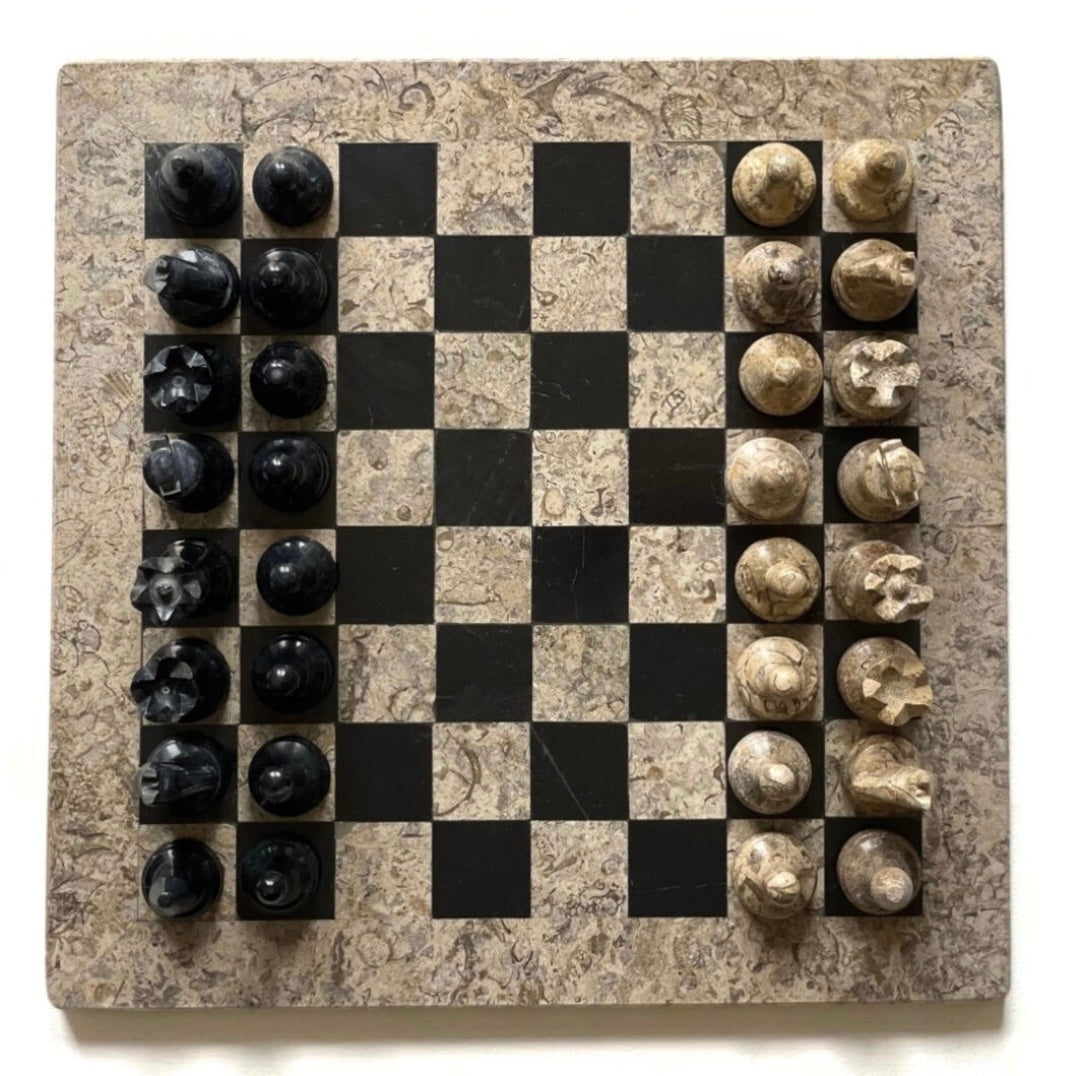 Vintage Stone Chess Set