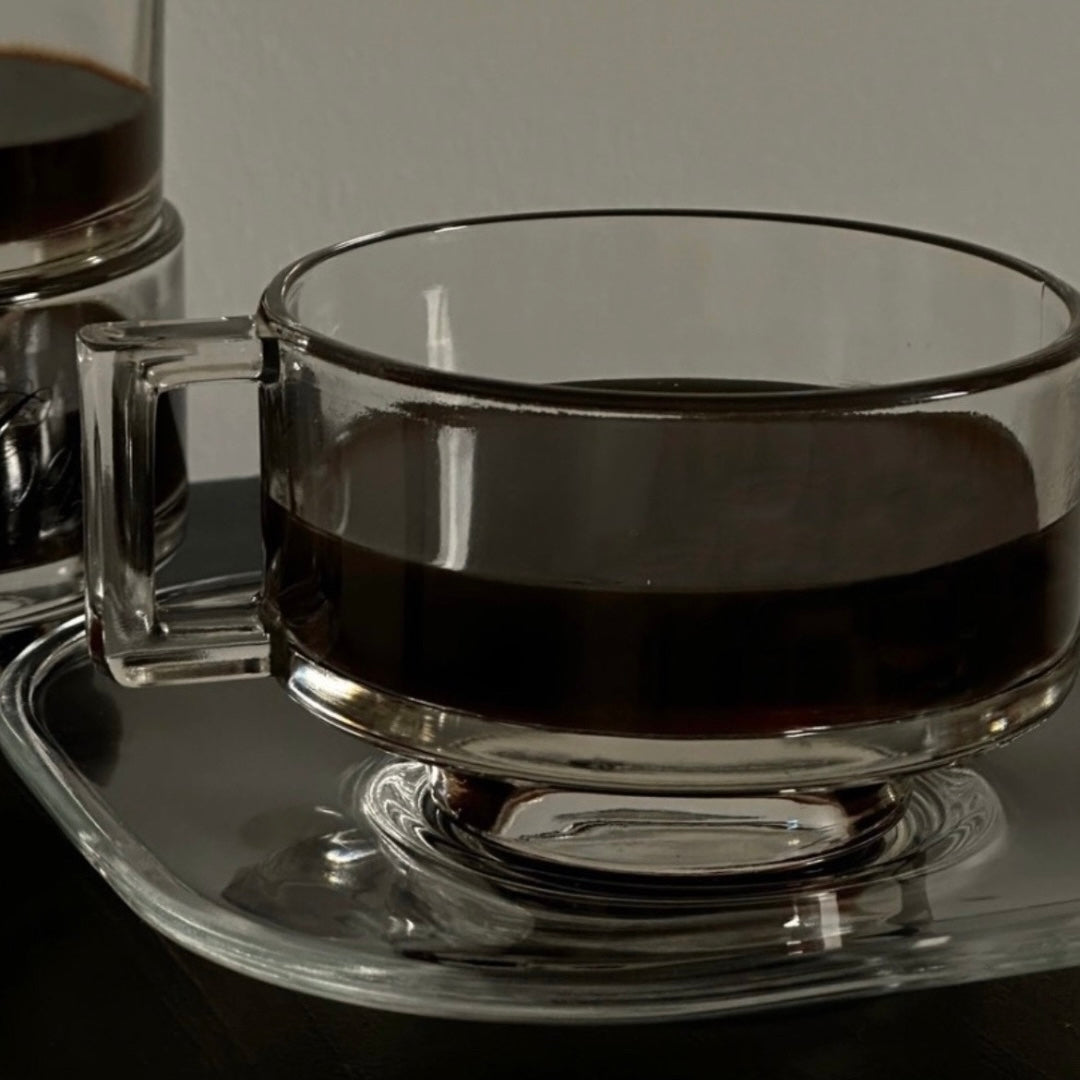 Vintage Joe Colombo Glass Coffee Cup Set