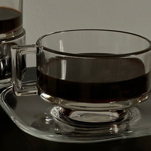 Vintage Joe Colombo Glass Coffee Cup Set