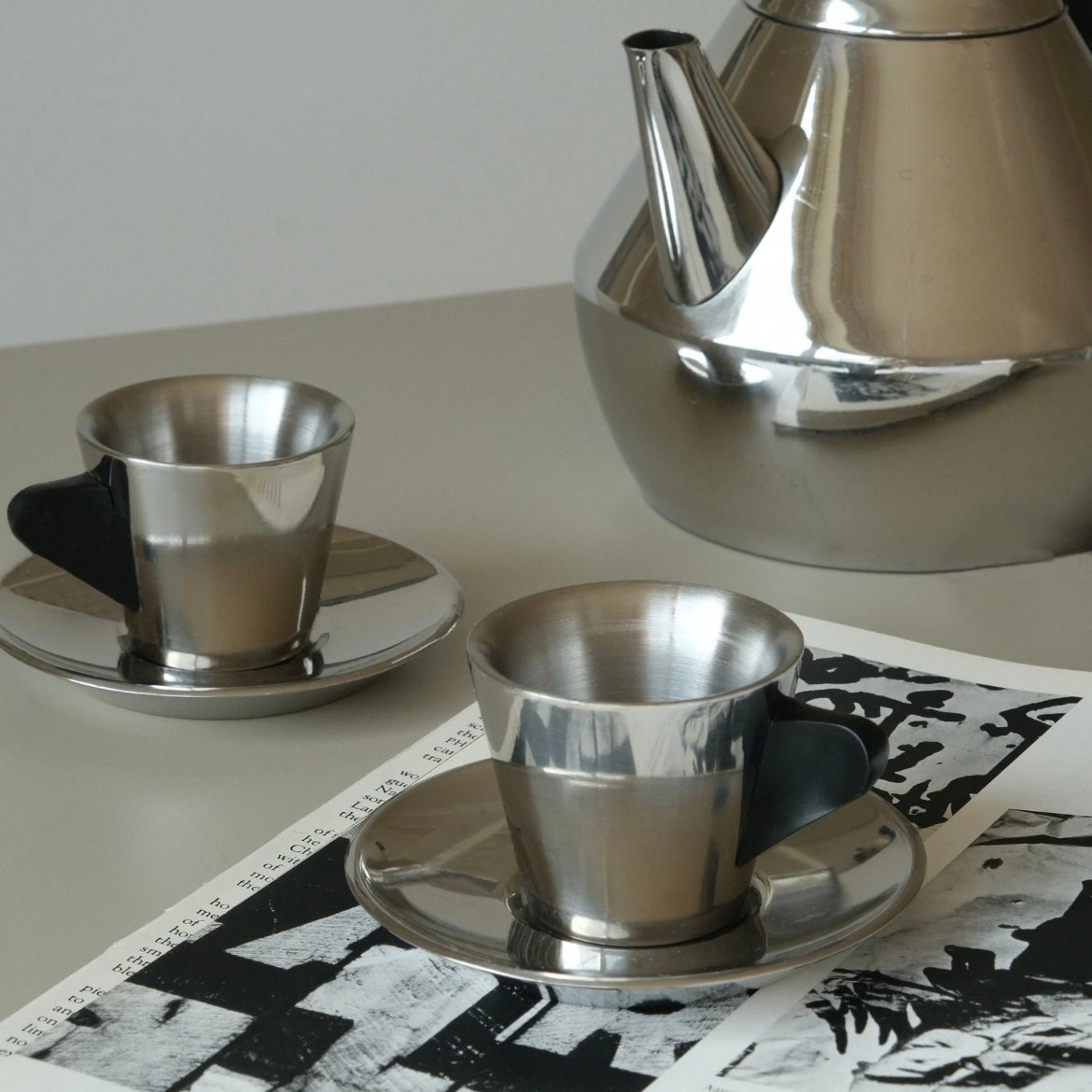 Vintage Ikea Steel Espresso Set