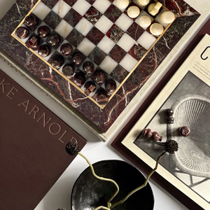 Vintage Italian Marble Chess Set