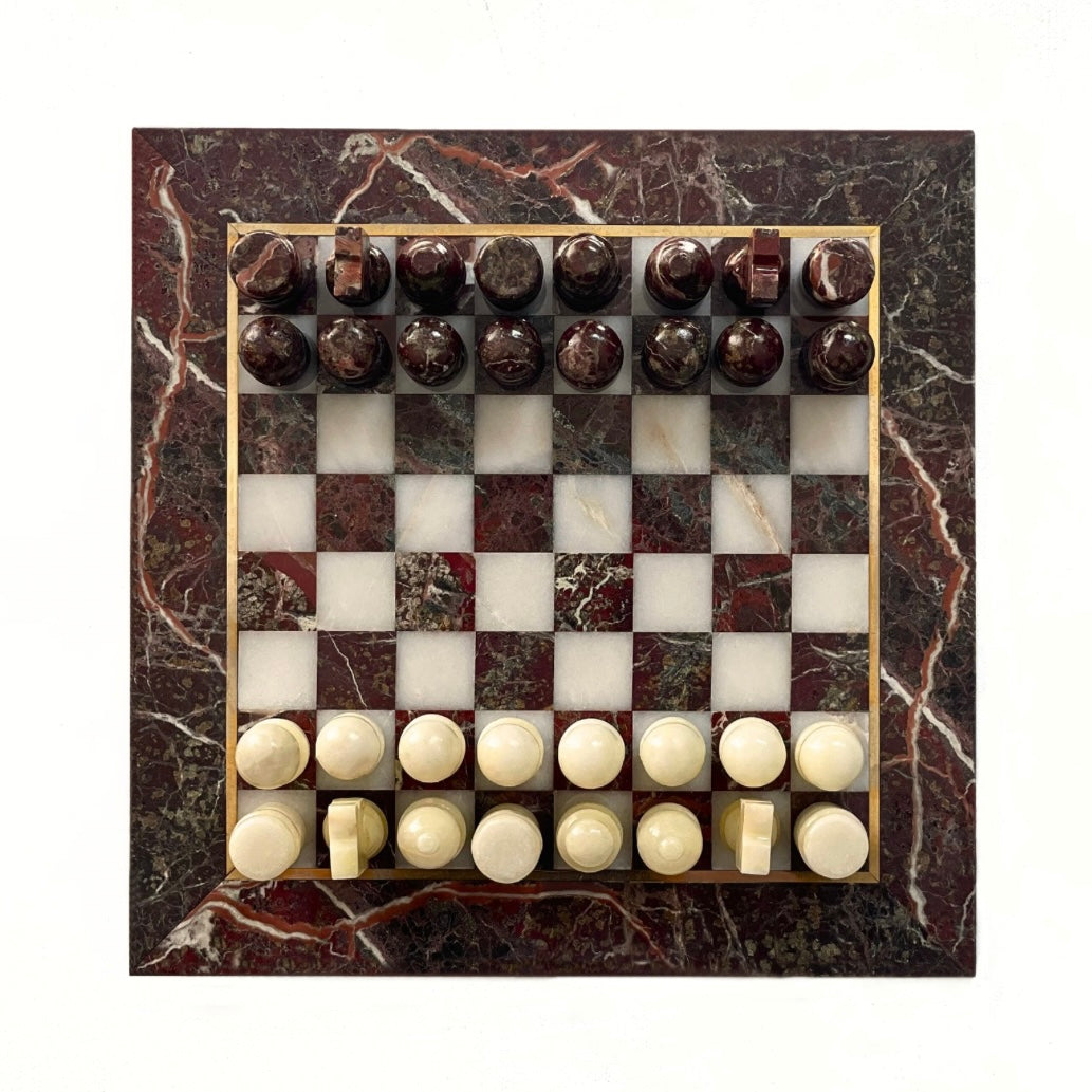Vintage Italian Marble Chess Set
