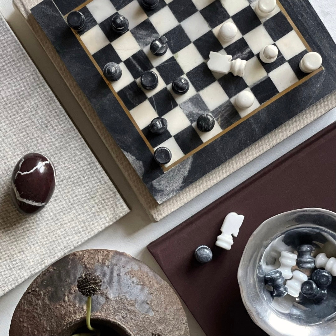 Vintage Marble Chess Set
