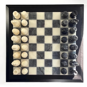 Vintage Italian Alabaster Chess Set