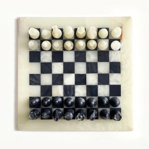 Vintage Onyx & Marble Chess Set