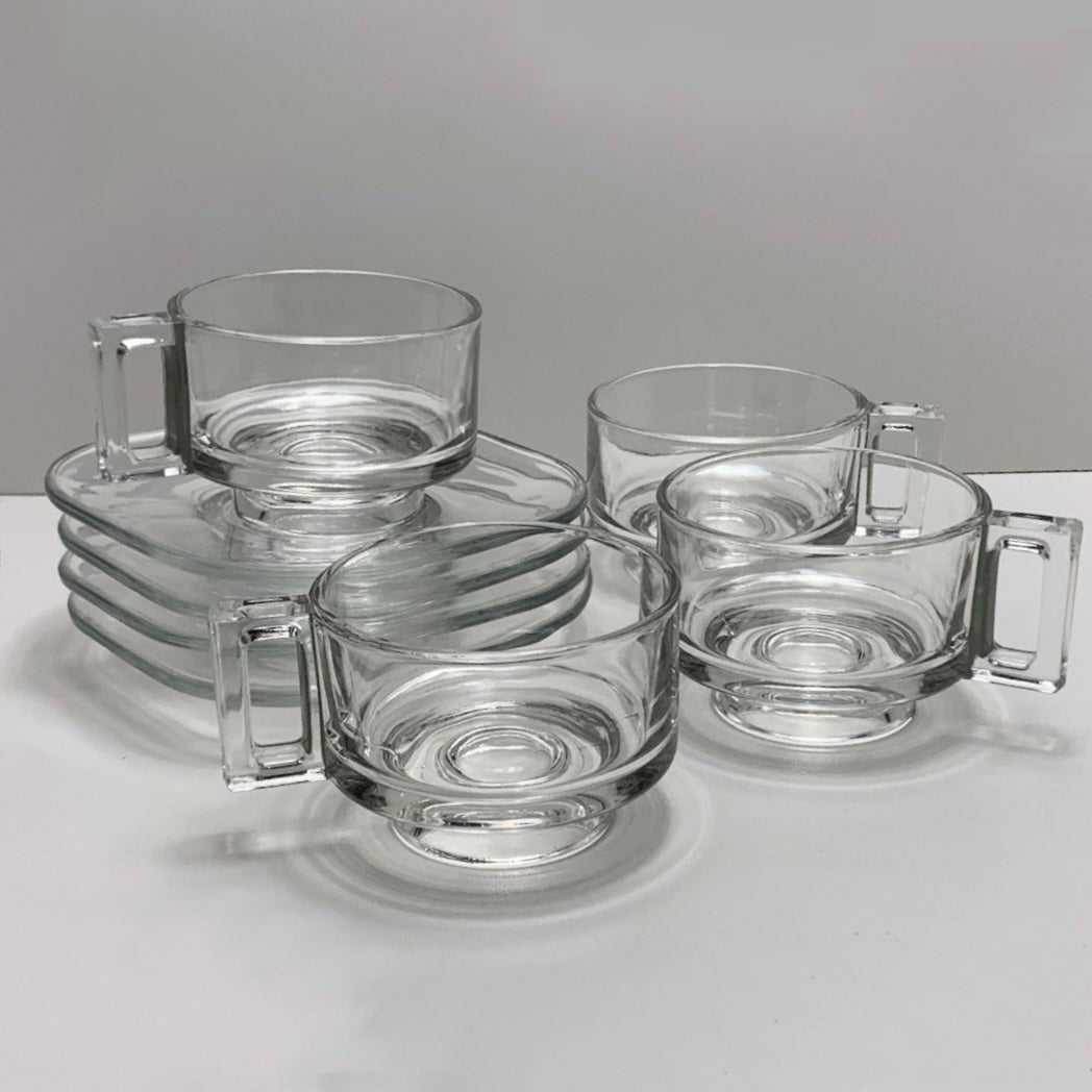 Vintage Joe Colombo Glass Coffee Cup Set