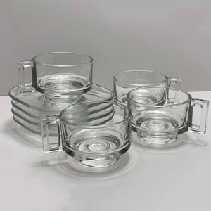 Vintage Joe Colombo Glass Coffee Cup Set