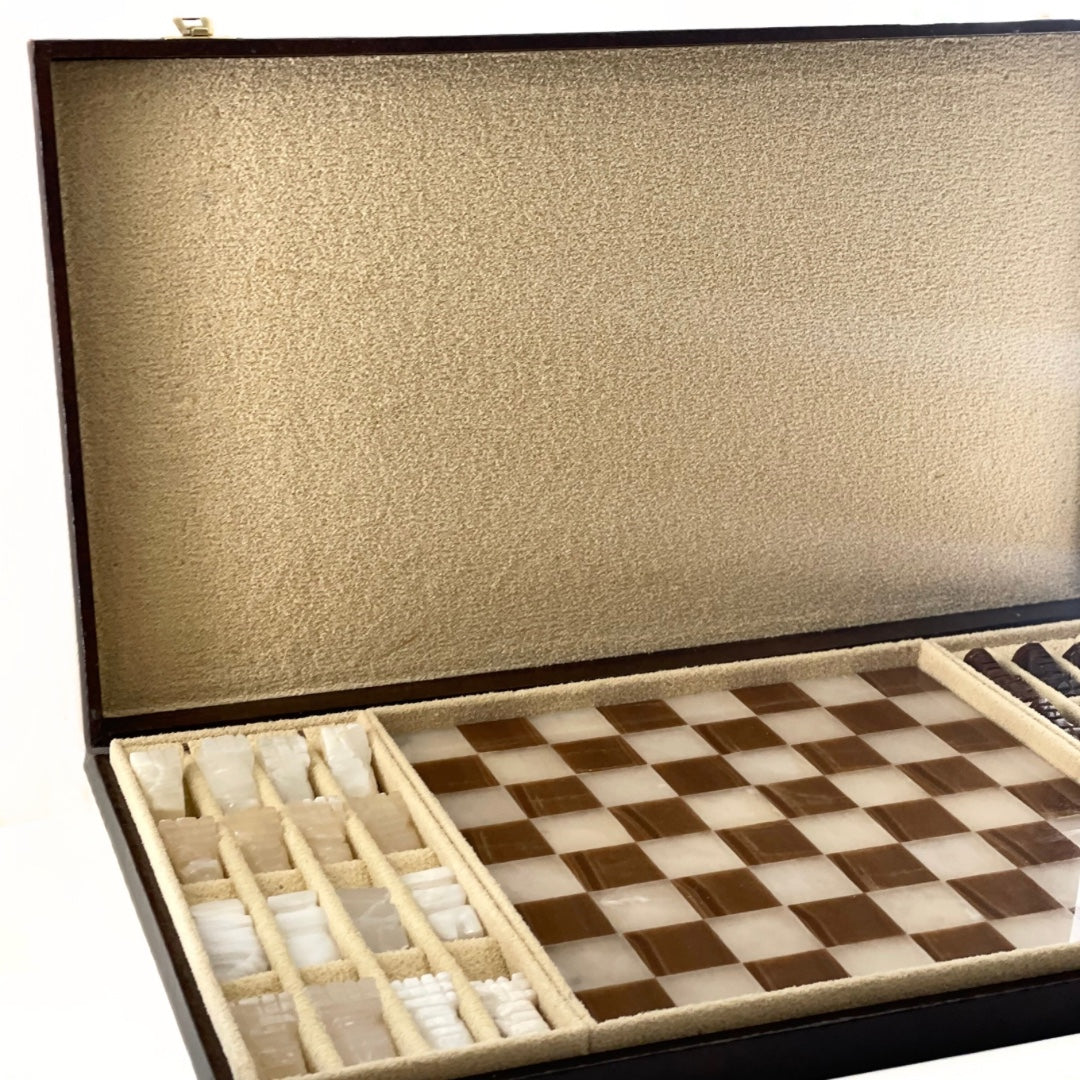 Vintage Marble Chess Set