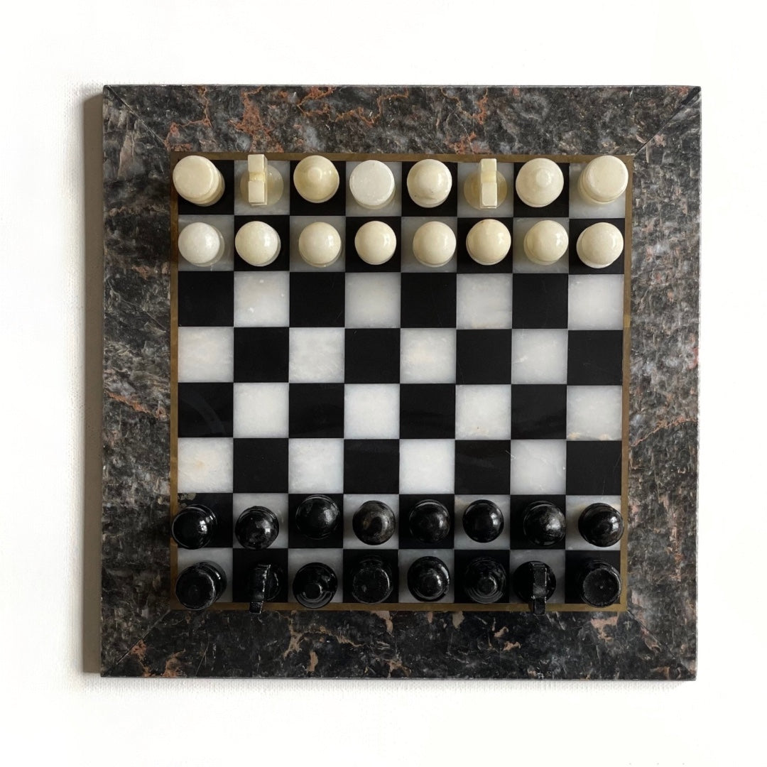 Vintage Marble Chess Set