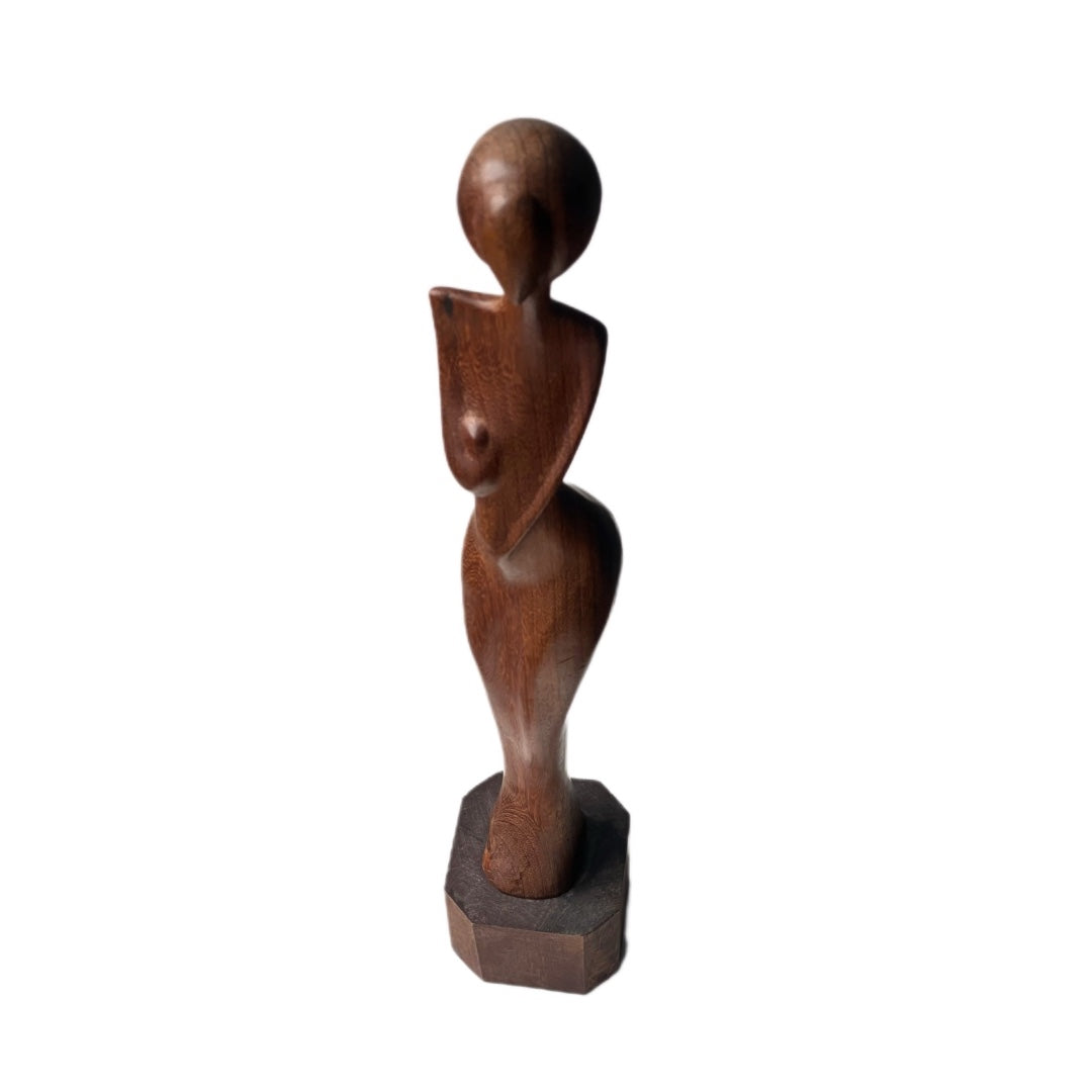 Vintage Female Form Tall Mid-Century Sculpture