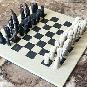 Vintage Soapstone Chess Set